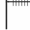 vidaXL Spike Arch Fence Black 200 x 130 cm Powder-Coated Steel