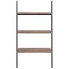 vidaXL 3-Tier Leaning Shelf Dark Brown and Black 64x34x116 cm