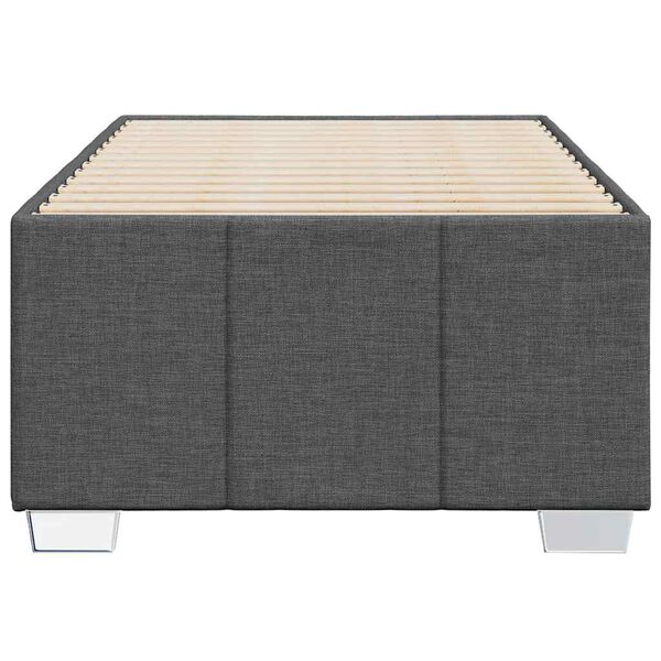 vidaXL Bed Frame without Mattress Dark Grey Single Fabric