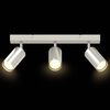 vidaXL Ceiling Spotlight with Spotlights Nickel 38 x 6 x 16 cm Metal