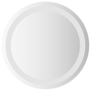 vidaXL LED Bathroom Mirror Transparent &Oslash; 40 cm Tempered Glass