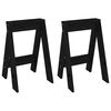 vidaXL Stools 2 pcs Black 40x40x60 cm Solid Wood Pine