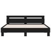 vidaXL Bed Frame with LED without Mattress Black 200x200 cm