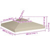 vidaXL Gazebo Cover Canopy Replacement 310 g / m&sup2; Beige 3 x 3 m