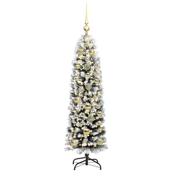 vidaXL Artificial Christmas Tree with 150 LEDs with Stand Green 150 cm