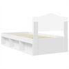 vidaXL Bed Frame with Headboard White 90 x 200 cm Solid Pine Wood