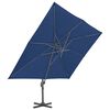 vidaXL Cantilever Garden Parasol with Aluminium Pole 4x3 m Azure Blue