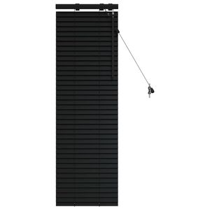 vidaXL Venetian Blind Black 50 x 130 cm 35 mm Solid Paulownia Wood