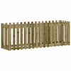 vidaXL Garden Raised Bed with Fence Design 200x50x70 cm Impregnated Wood Pine