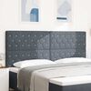 vidaXL Headboard with Headboard Dark Grey 200 cm Faux Leather
