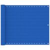 vidaXL Balcony Screen Blue 75x600 cm HDPE