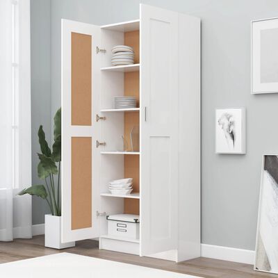 vidaXL Book Cabinet White 82.5x30.5x185.5 cm Engineered Wood