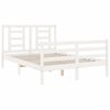 vidaXL Bed Frame without Mattress White 140x190 cm Solid Wood
