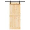 vidaXL Sliding Door with Hardware Set 85x210 cm Solid Wood Pine