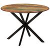 vidaXL Dining Table &Oslash;110x78 cm Solid Wood Reclaimed and Steel