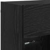 vidaXL TV Wall Cabinet Black Oak 98.5 x 30 x 60.5 cm Engineered Wood