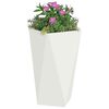 vidaXL Planter White 40 x 40 x 75 cm Steel