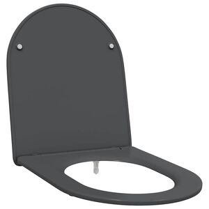 vidaXL Toilet Seat Anthracite 47 x 36 x 3.4 cm Duroplast