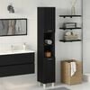 vidaXL Bathroom Cabinet Black Oak 30 x 30 x 179 cm Engineered Wood