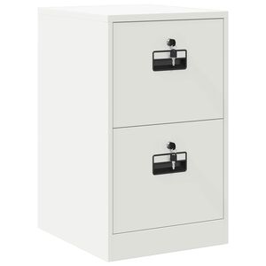 vidaXL File Cabinet White 44 x 50 x 74.5 cm Cold-Rolled Steel
