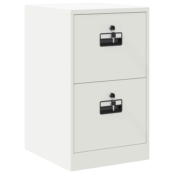 vidaXL File Cabinet White 44 x 50 x 74.5 cm Cold-Rolled Steel