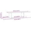 vidaXL Wall-Mounted TV Shelf Old Wood 125x18x23 cm Engineered Wood