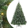 vidaXL Artificial Christmas Tree with 300 LEDs Green 240 cm PE and PVC