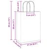 vidaXL Paper Bags 50 pcs with Handles Brown 21x11x28 cm