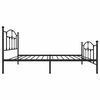 vidaXL Metal Bed Frame without Mattress with Footboard Black 100x190cm
