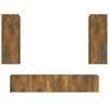 vidaXL 4 Piece TV Cabinet Set Smoked Oak Engineered Wood