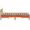vidaXL Bed Frame without Mattress Wax Brown 135x190 cm Double Solid Wood Pine