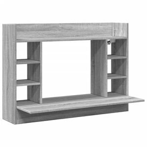 vidaXL Wall-Mounted Desk Grey Sonoma 105x48x75 cm Engineered Wood