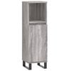vidaXL Bathroom Cabinet Grey Sonoma 30x30x100 cm Engineered Wood