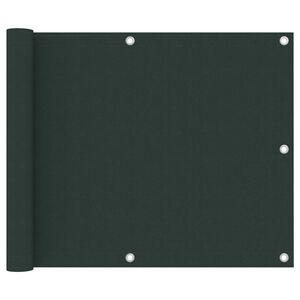 vidaXL Balcony Screen Dark Green 75x500 cm Oxford Fabric