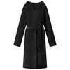 vidaXL Bathrobe Hoodie Black L Flannel