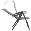 vidaXL Folding Garden Chairs 2 pcs Grey Poly Rattan