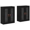 vidaXL Wall Cabinets 2 pcs Black Oak 69.5 x 34 x 90 cm Engineered Wood
