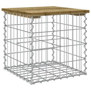 vidaXL Garden Bench Gabion Design 43x44x42 cm Impregnated Wood Pine