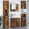 vidaXL Bathroom Furniture Set 5 pcs Smoked Oak Engineered wood & Metal