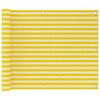 vidaXL Balcony Screen Yellow and White 75x300 cm HDPE