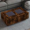 vidaXL Coffee Table with Infinity LED Smoked Oak 116x69x40 cm