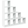 vidaXL Room Divider Bookcase 4-Tier White 131.5x29x131.5 cm
