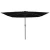 vidaXL Garden Parasol Black 295 x 295 x 245 cm Polyester and Steel