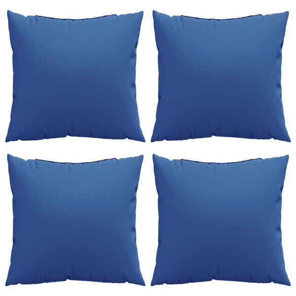 vidaXL Sofa Cushions 4 pcs Royal Blue 60x60 cm Fabric