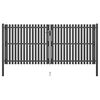 vidaXL Garden Fence Gate Steel 400x150 cm Anthracite