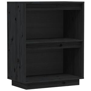vidaXL Console Cabinet Black 60x34x75 cm Solid Wood Pine