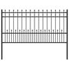 vidaXL Spike Ring Fence HORST 200 x 150 cm Powder-Coated Steel Black