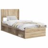 vidaXL Bed Frame with Storage and Headboard Sonoma Oak 75 x 190 cm