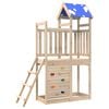 vidaXL Play Tower Natural 110.5 x 52.5 x 215cm Solid Pine Wood