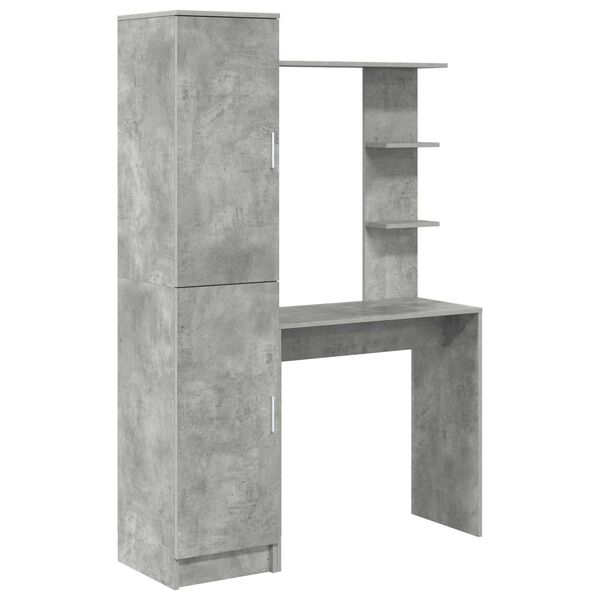 vidaXL Desk 2 pcs Concrete Grey